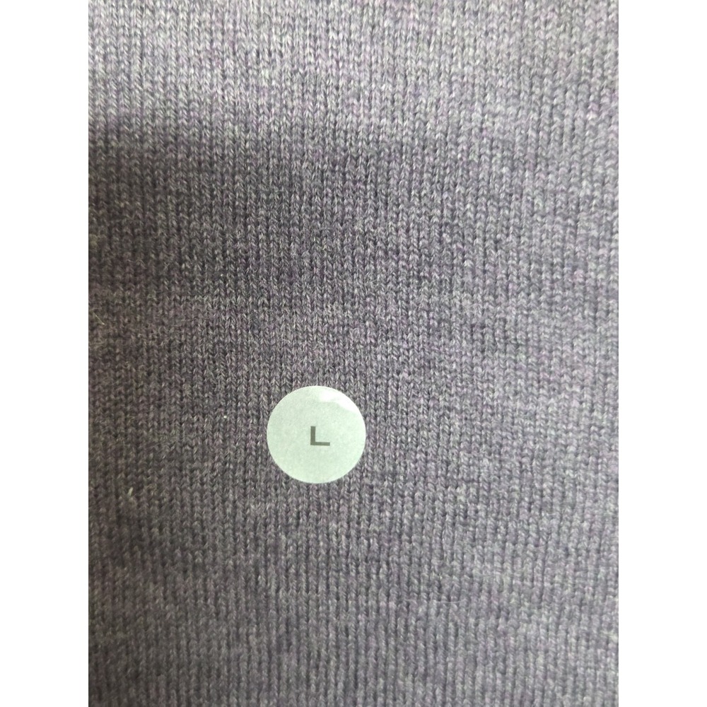 Eddie Bauer Merino Wool Blend Sweater Mens Large Purple Long Sleeve V Neck NWOT - Picture 4 of 9